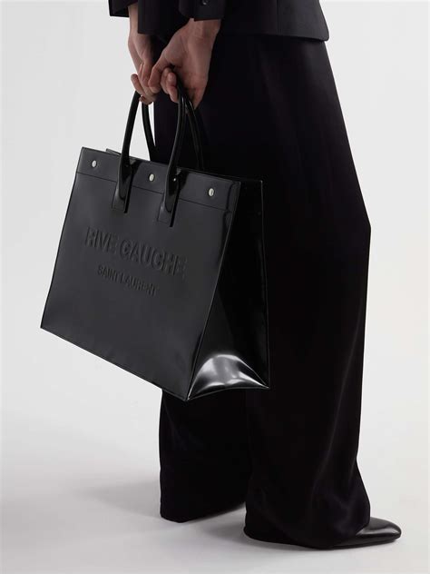 ysl brushed leather tote bag